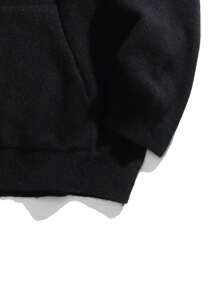 Men Zip Up Hooded Cardigan - Black - View 5