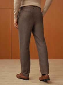 GENTILAND Men Slant Pocket Solid Suit Pants - Multicolor - View 2