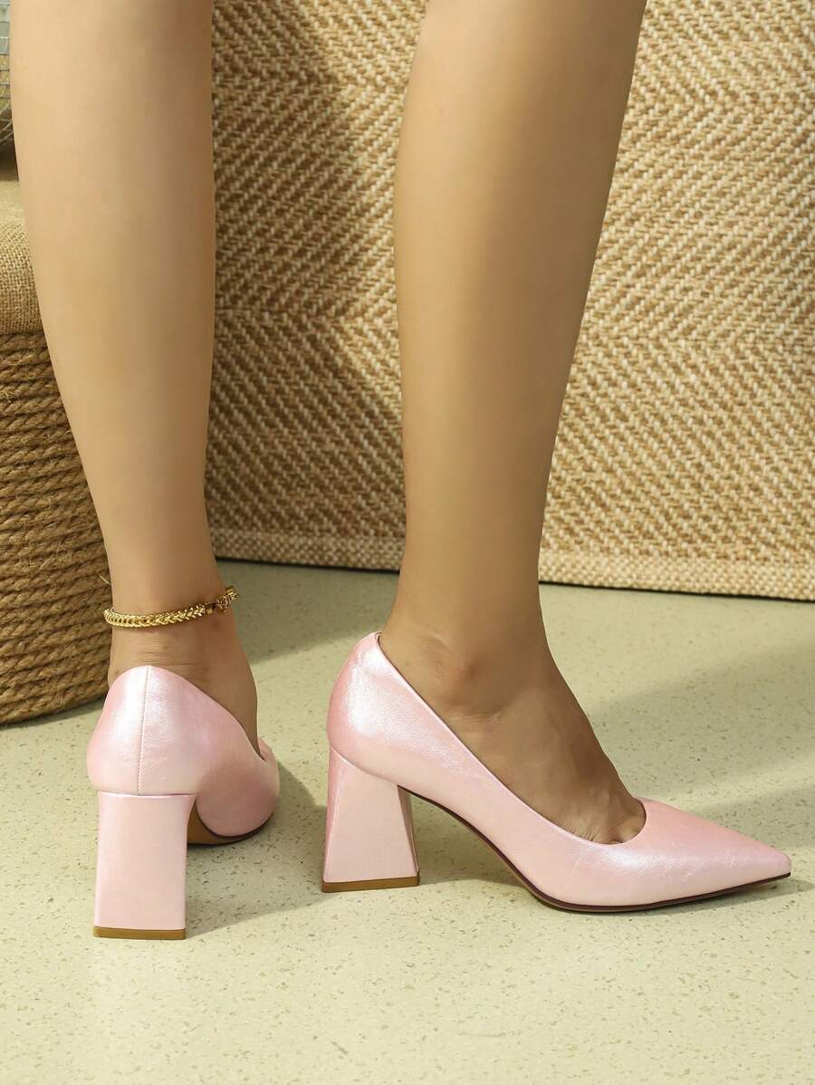 Women Pink High Heels - Baby Pink - View 1