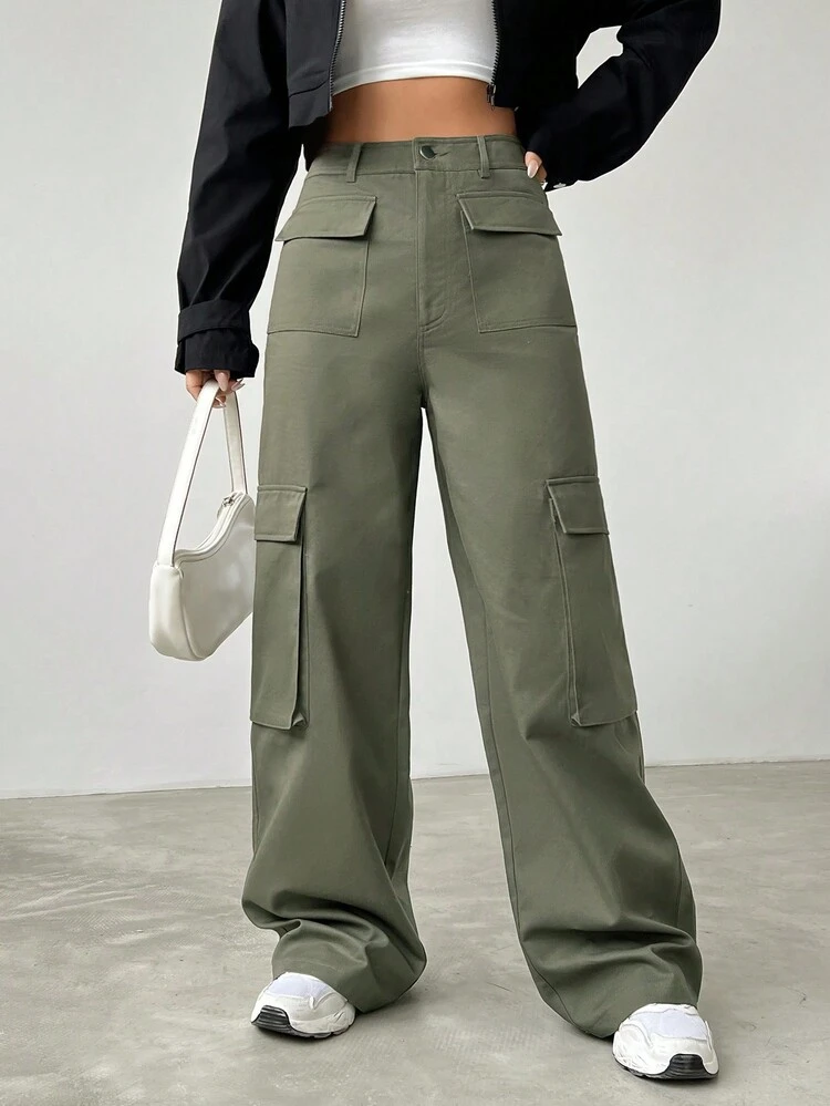 Flap Pocket Side Cargo Pants