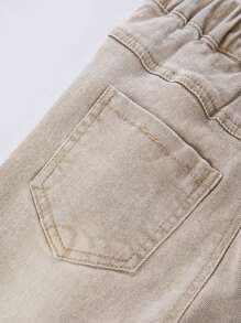 Young Boy Slant Pocket Jeans - Khaki - View 4