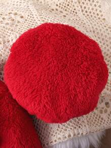 嬰兒西裝領腰帶絨毛外套和帽