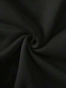 SHEIN EZwear 大碼聖誕圖案加絨內裏運動衫 - 黑色 - 查看 5