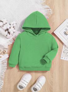 SHEIN Baby Girl Floral & Slogan Graphic Sweatshirt - Green - View 2