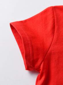 Young Boy Dinosaur & Letter Graphic Tee