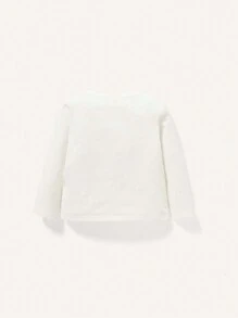 Baby Boy Cartoon Graphic Tee for Christmas - White - View 2