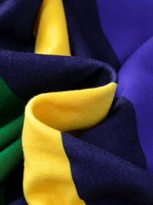 SHEIN Young Boys' College Style Slogan Long Sleeve Polo Shirt, Casual Top - Multicolor - View 3