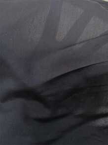 SHEIN LUNE 素色斜口袋背帶連身褲不附吊帶上衣 - 黑色 - 查看 6