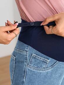 SHEIN Grossesse Jean Droit Taille Haute