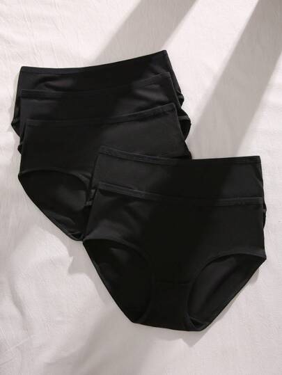 5件素色高腰內褲套裝