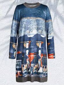 Khối màu Túi ẩn Đầm - Màu xanh hải quân - Xem 5