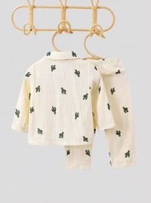 SHEIN Baby Boy Cactus Print Shirt & Pants