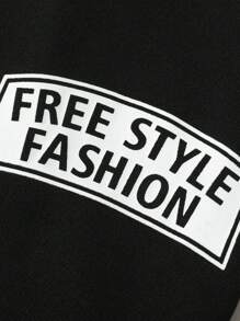 Aesthetic Post 男士字母圖案撞色飛行員夾克不帶T恤 - 綠色 - 查看 3