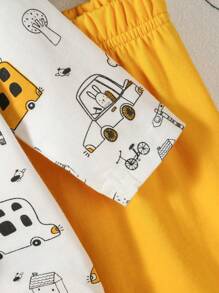 SHEIN Baby Boy 17pcs Cartoon Graphic Bodysuit & Jumpsuit & Pants & Hats & Bibs & Socks & Gloves Gift Set - Multicolor - View 3