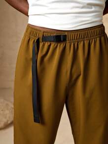 In My Nature Men Elastic Waist Zipper Pocket Pants