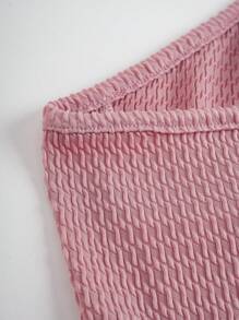 SHEIN Unity 女式纯色露背细肩带金属环装饰镂空时尚无袖背心 - 粉色 - 查看 6