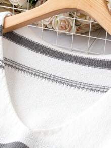 SHEIN LUNE Plus Color Block Drop Shoulder Sweater Knit Pullover Fall Winter Autumn Sweater - Multicolor - View 3