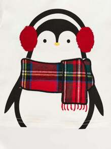 Baby Boy Cartoon Graphic Tee for Christmas - White - View 3