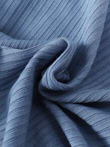 SHEIN 女小童碎花拼接領洋裝&夾克 - 淺藍色 - 查看 5