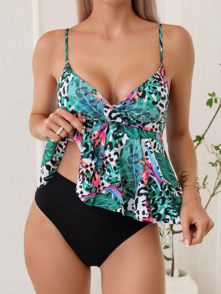 Tankini in họa tiết nhiệt đới - Nhiều màu - Xem 1