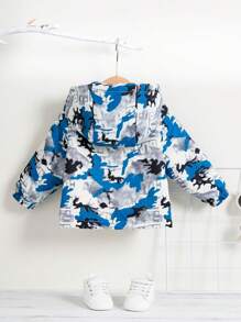Bebé niño Abrigo con capucha con estampado de dibujos animados con cremallera - Multicolor - Ver 2