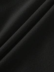 SHEIN EZwear 大碼聖誕圖案加絨內裏運動衫 - 黑色 - 查看 6