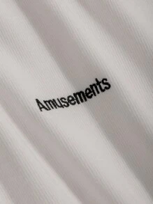 FRIFUL 字母圖案頂針落肩袖運動衫 - 白色 - 查看 5