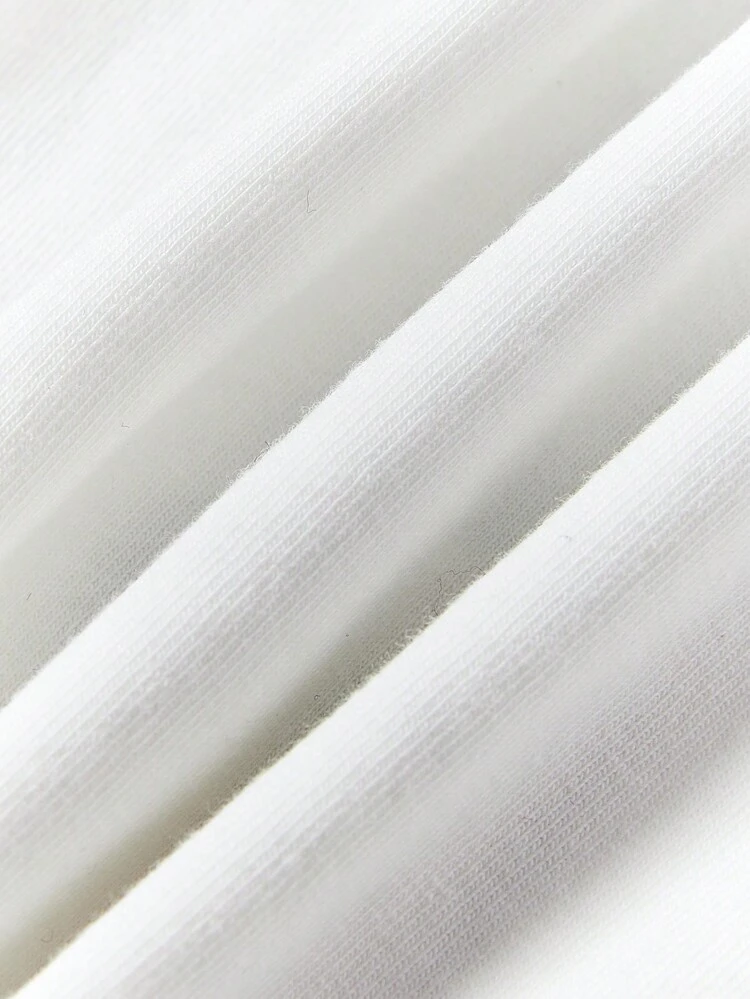 Baby Boy Cartoon Bear Pattern Round Neck Top And Striped Long Pants Snug Fit Pajama Set, 2pcs