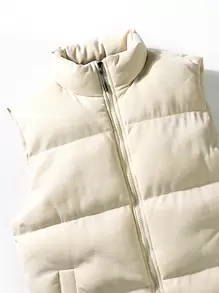 Veste matelassée avec zip et cordon de serrage à la taille pour homme