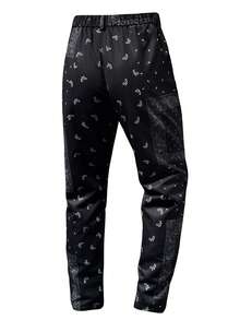 Manfinity Homme Nam In hoa Paisley khăn quàng cổ Quần tây - màu đen - Xem 2
