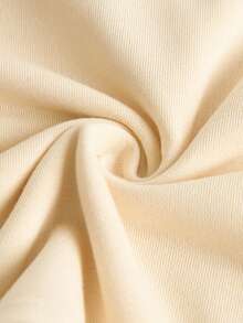 SHEIN MOD 休閒撞色女士衛衣 - 杏色 - 查看 4