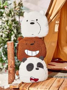 We Bare Bears X SHEIN Polar Bear Plush Pillow - White - View 3