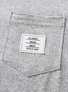 SHEIN Tween Boy 3pcs Letter Patched Detail Pocket Front Tee - Multicolor - View 3