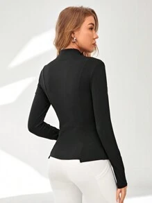 Yoga Basic Dây kéo Jacket thể thao - màu đen - Xem 2
