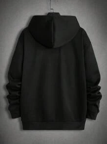 Manfinity EMRG Men Skeleton Print Zip Up Hoodie & Sweatpants - Black - View 6