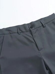 Manfinity Mode Nam Ngực đơn Áo vest & Quần tây - Xám - Xem 7