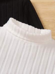 SHEIN 男小童3入組高領條紋針織T恤 - 彩色 - 查看 4