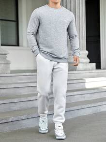 GENTILAND 男士字母圖案衛衣和衛褲 - 彩色 - 查看 3