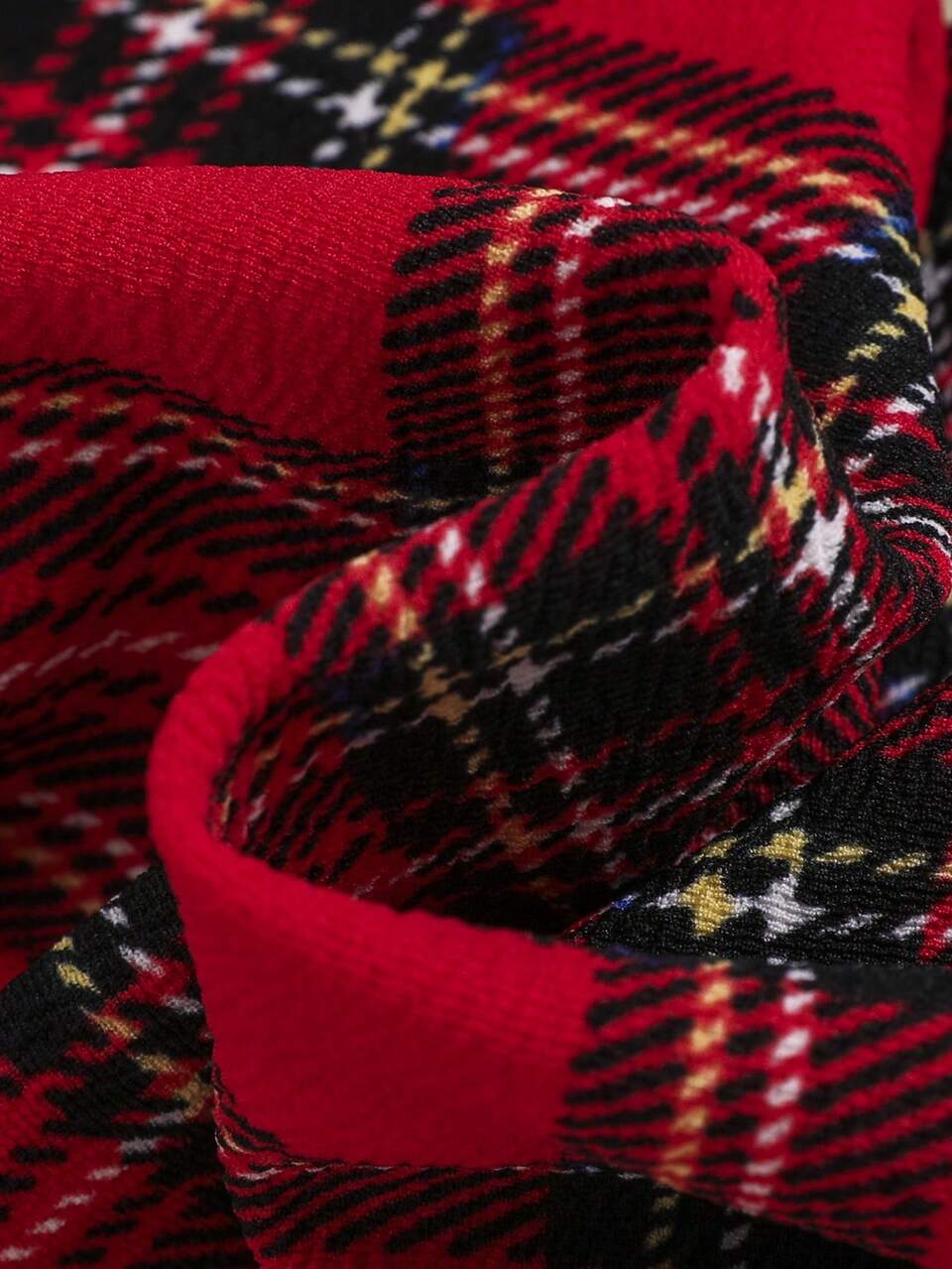 Teen Girl Solid Tee & Tartan Print Flare Leg Pants for Christmas