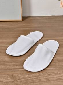 Disposable Slippers, Household One-time Use Slippers - White - View 2