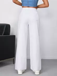 SHEIN ICON Jeans de pierna recta de tie dye - Blanco - Ver 3