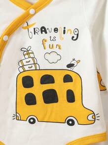 SHEIN Baby Boy 17pcs Cartoon Graphic Bodysuit & Jumpsuit & Pants & Hats & Bibs & Socks & Gloves Gift Set - Multicolor - View 7