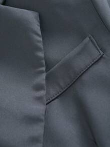 Manfinity Mode Nam Ngực đơn Áo vest & Quần tây - Xám - Xem 5