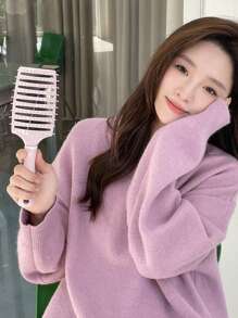 DAZY 1 件粉色塑料梳子，适合女孩女士日常佩戴