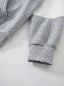 SHEIN Essnce Khối màu Dây rút Áo Hoodie & Quần thể thao - Nhiều màu - Xem 6