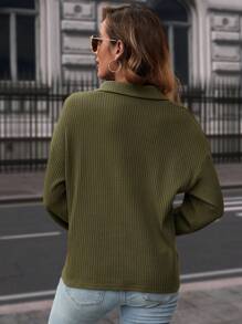 SHEIN LUNE Solid Drop Shoulder Tee