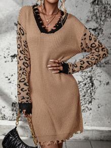 Chiquease 女士毛衣連衣裙 - 卡其色 - 查看 6