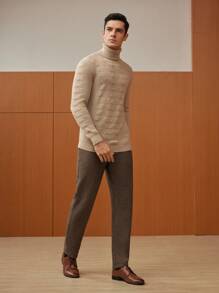 GENTILAND Men Slant Pocket Solid Suit Pants - Multicolor - View 3