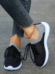 女性運動鞋 - 黑色 - 查看 1