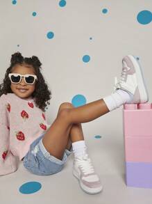 Girls Colorblock Lace Up Front Skate Shoes - Multicolor - View 3